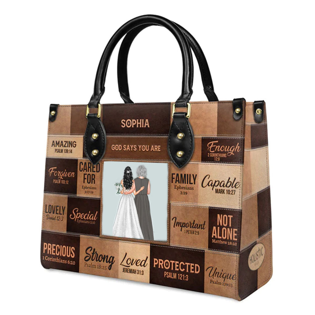 Personalized Christian Art Leather Handbag