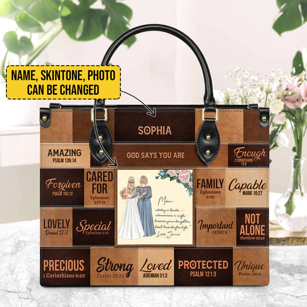 Personalized Christian Art Leather Handbag
