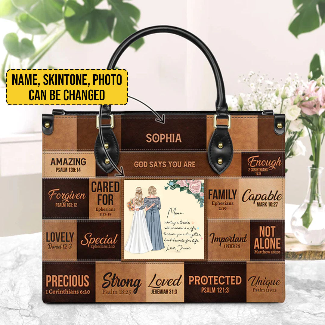 Personalized Christian Art Leather Handbag