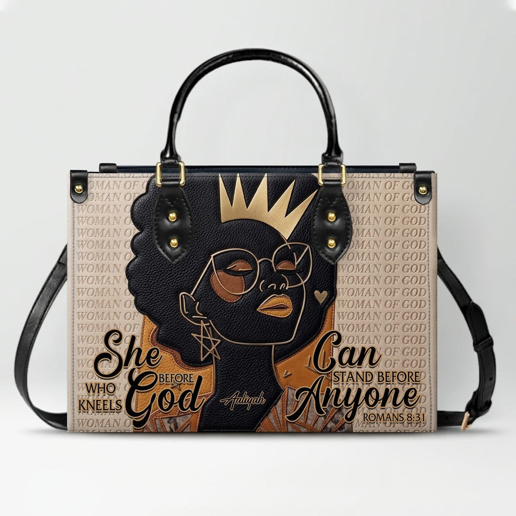 Personalized Woman of God Leather Handbag