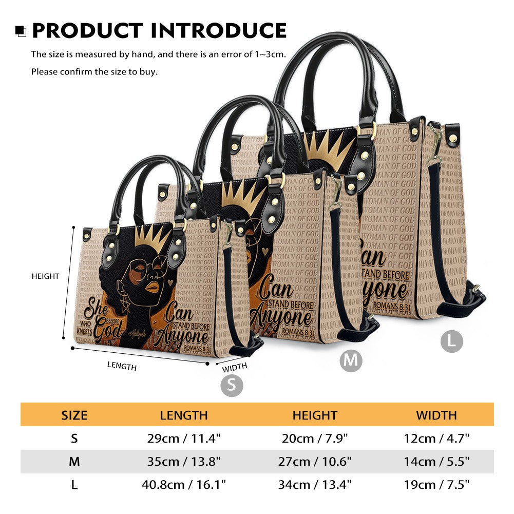 Personalized Woman of God Leather Handbag