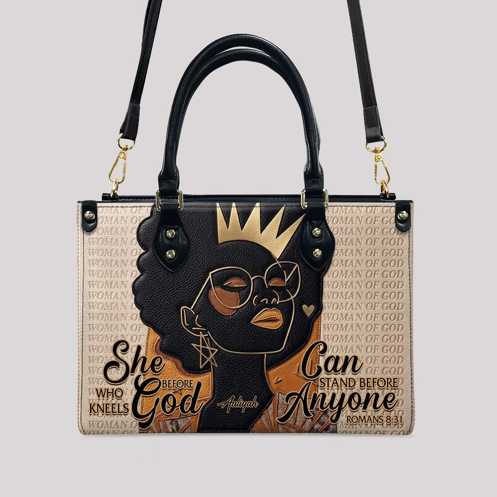 Personalized Woman of God Leather Handbag
