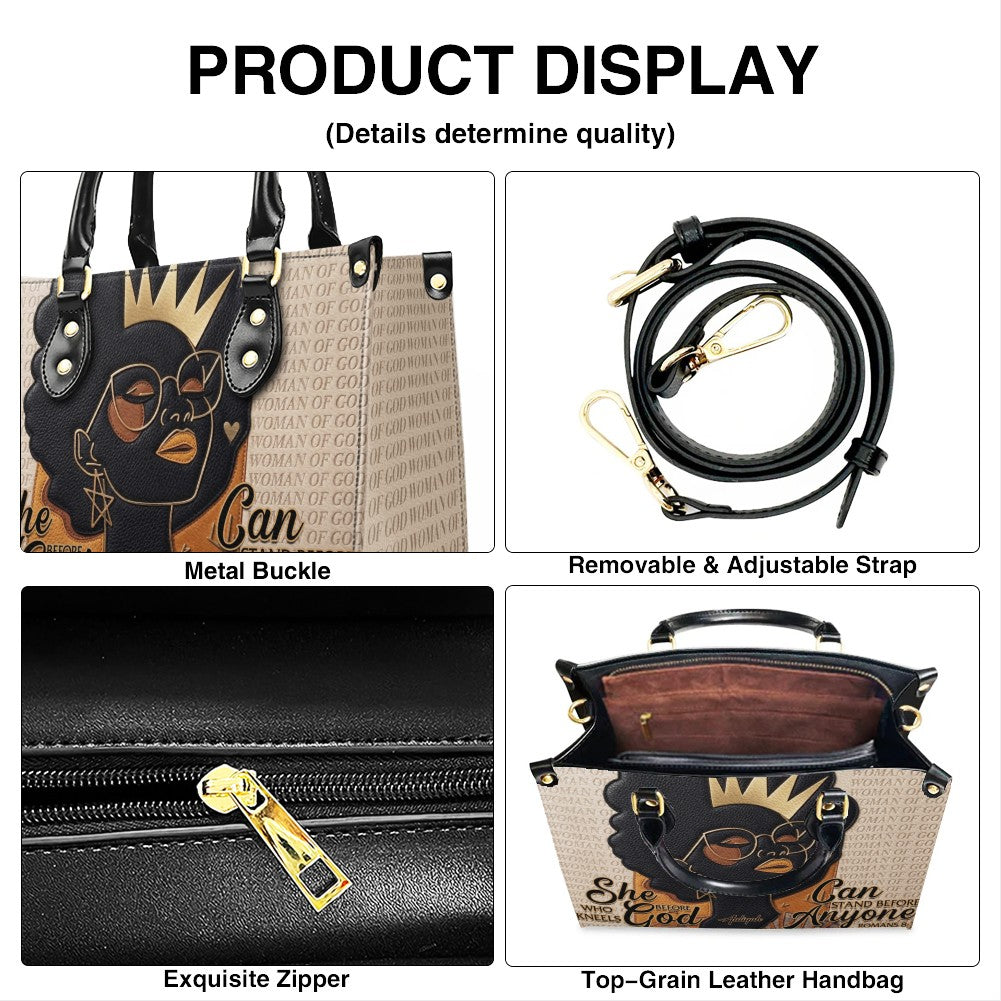 Personalized Woman of God Leather Handbag
