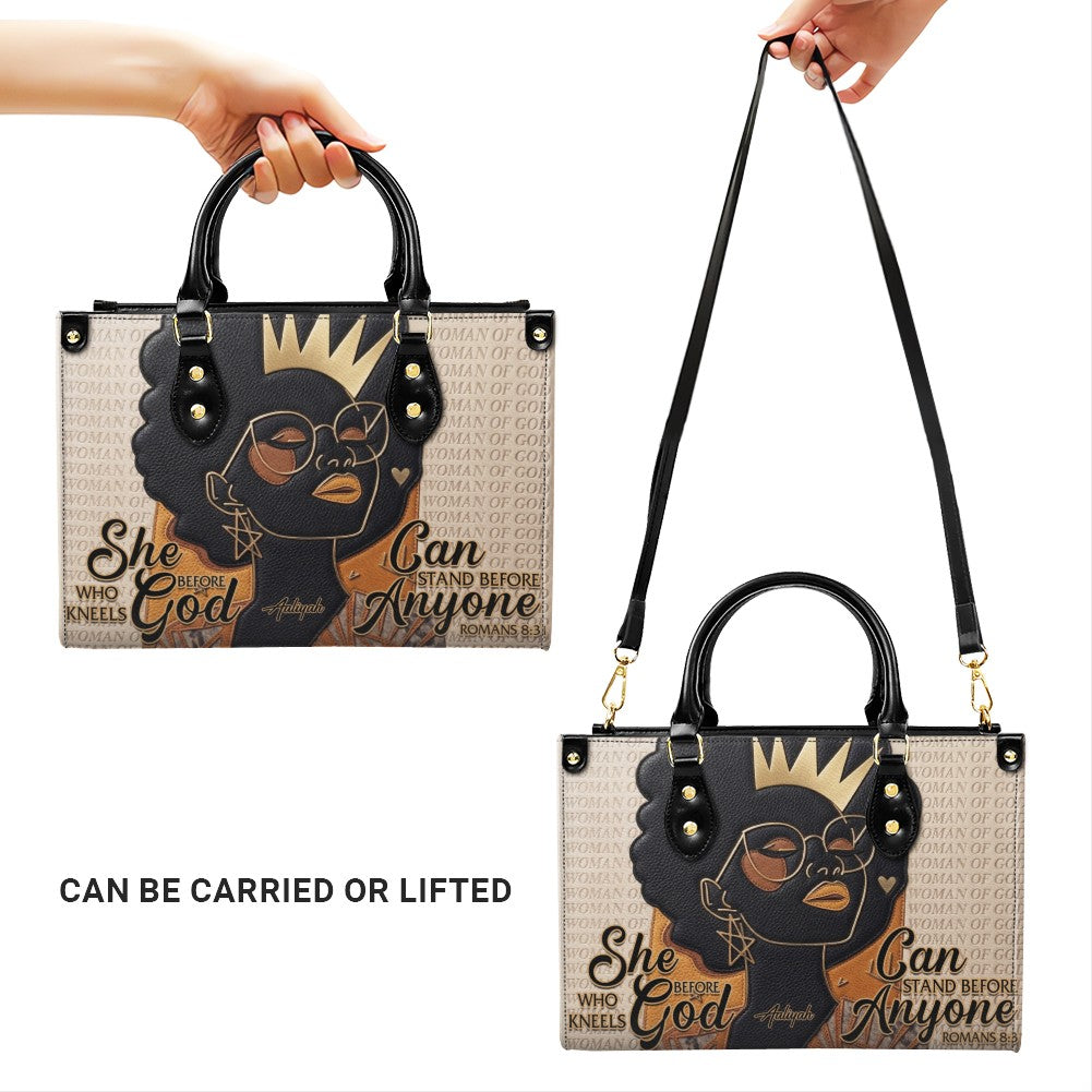 Personalized Woman of God Leather Handbag
