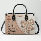 Personalized Beige Cross Handbag & Wallet Set