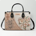 Personalized Beige Cross Handbag & Wallet Set