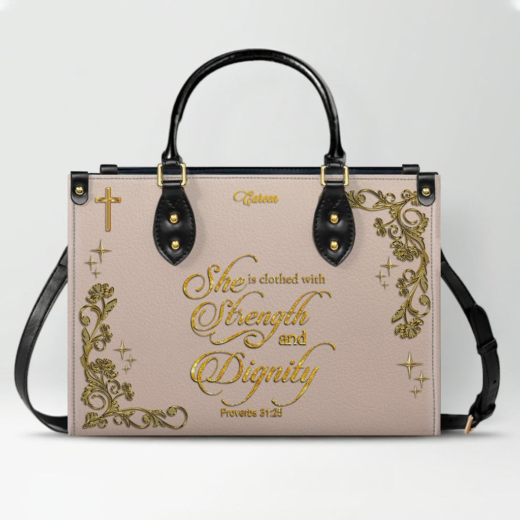 Personalized Christian Leather Handbag