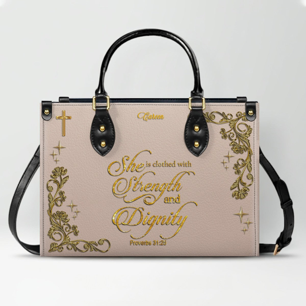 Personalized Christian Leather Handbag