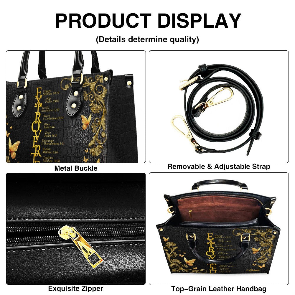 Personalized Biblical Acrostic Leather Tote Bag