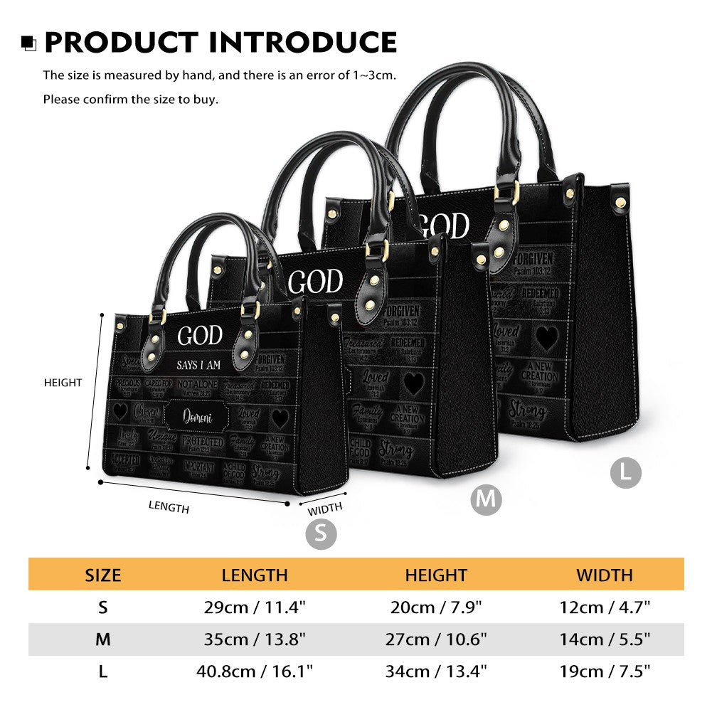 Personalized Christian Faith Leather Tote