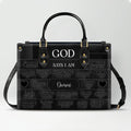 Personalized Christian Faith Leather Tote