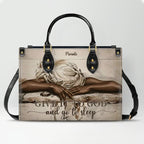 Personalized Give It to God Faith Leather Handbag