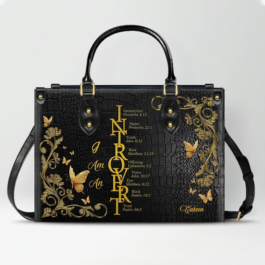 Personalized Biblical Acrostic Leather Tote Bag