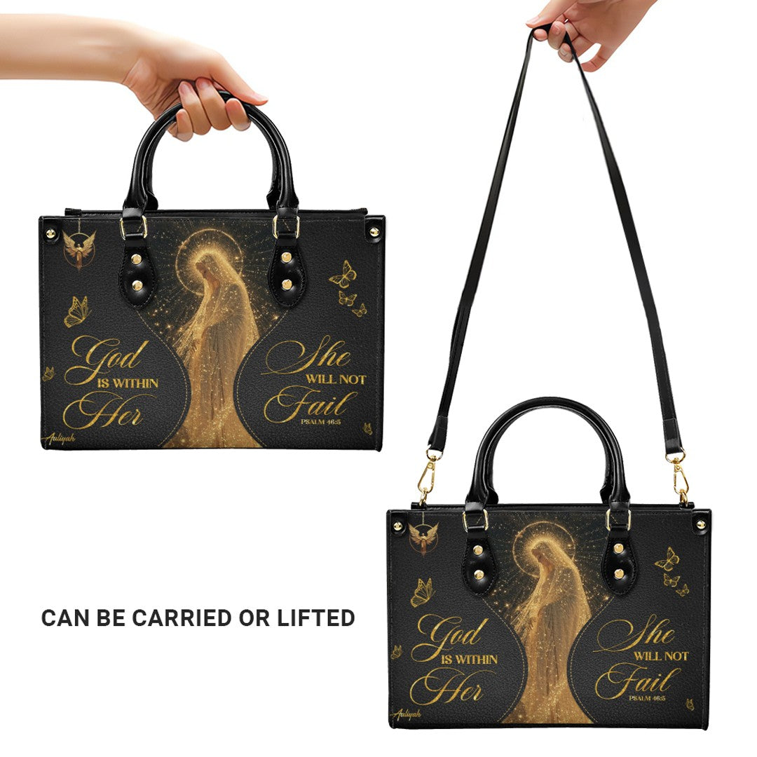Personalized Christian Leather Handbag