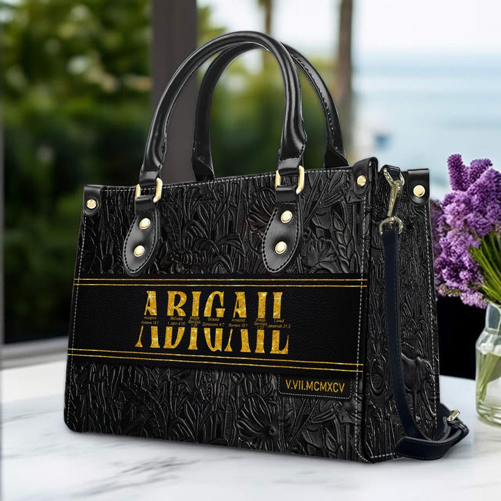 Custom Bible Verse Leather Handbag & Wallet Set
