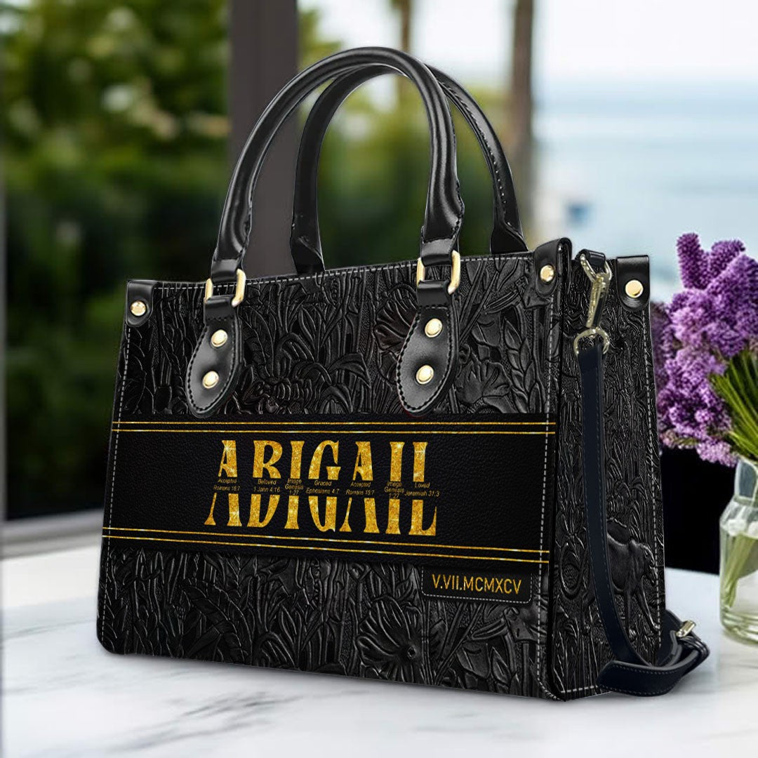 Custom Bible Verse Leather Handbag & Wallet Set