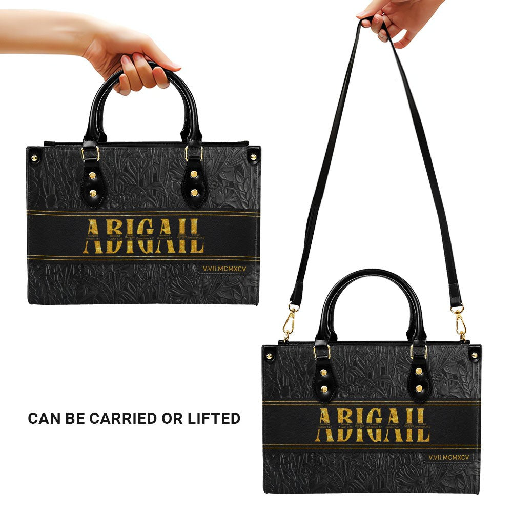 Custom Bible Verse Leather Handbag & Wallet Set