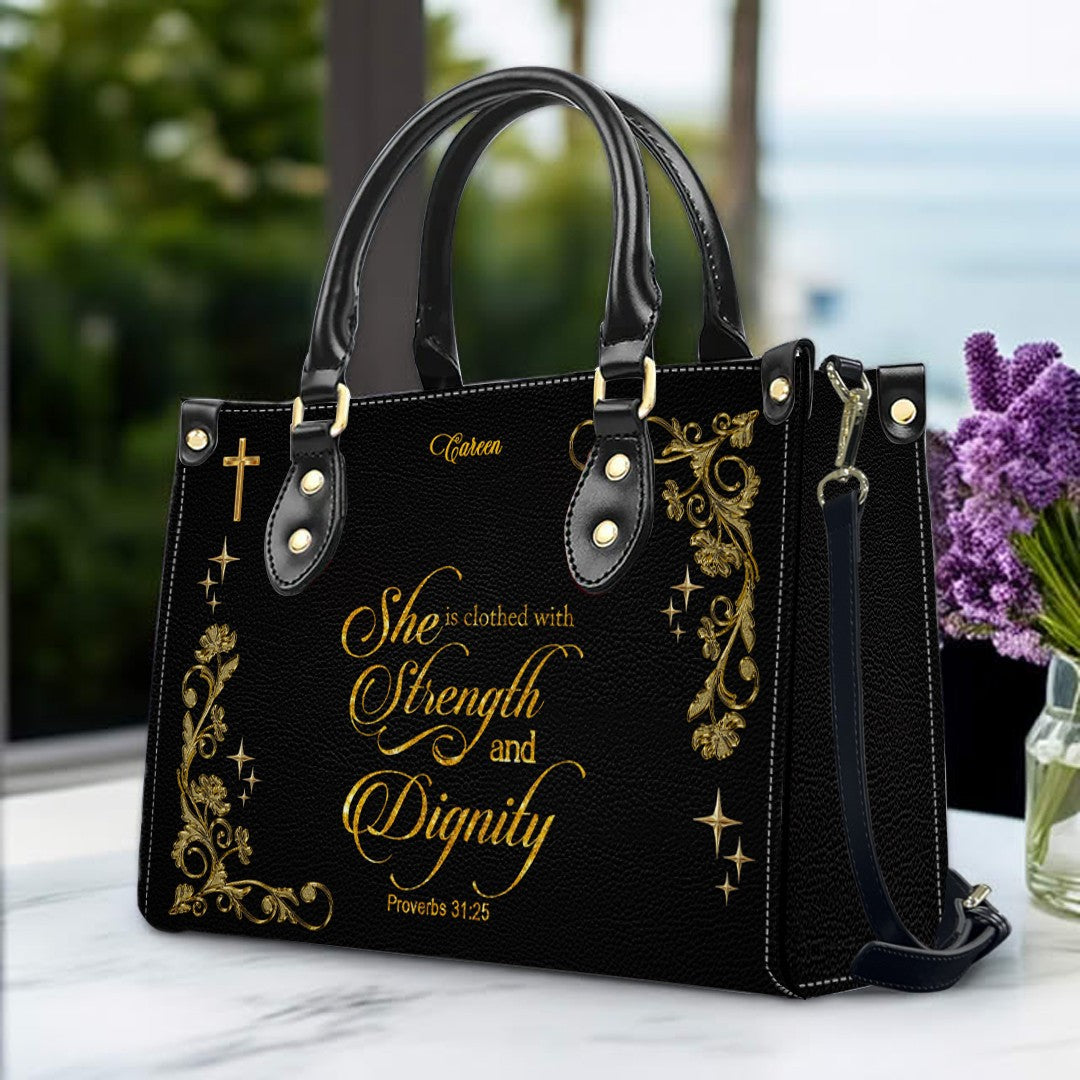 Personalized Christian Leather Handbag