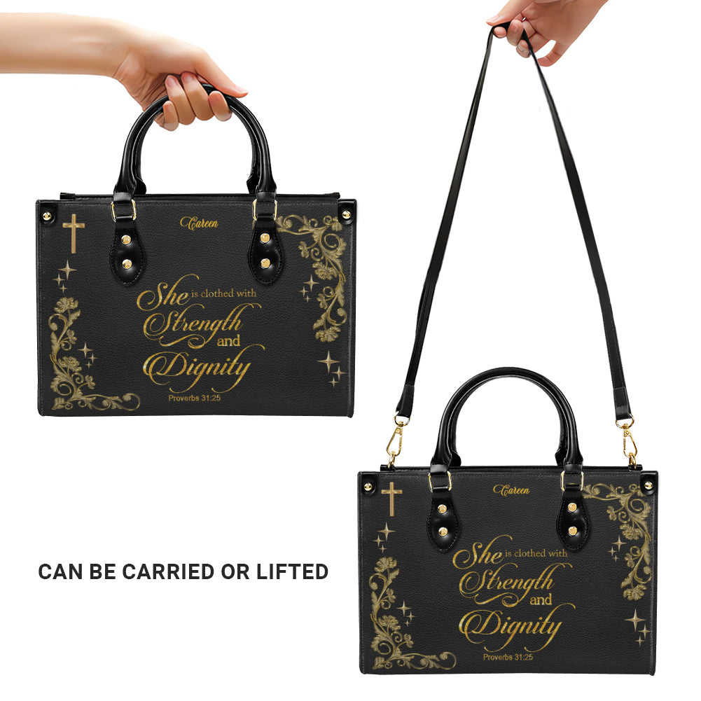 Personalized Christian Leather Handbag