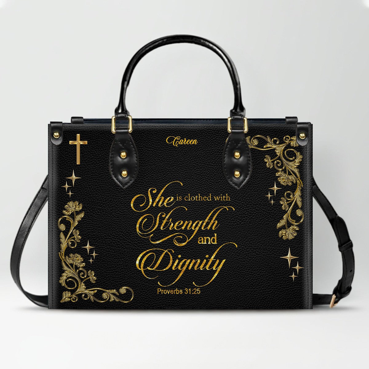 Personalized Christian Leather Handbag