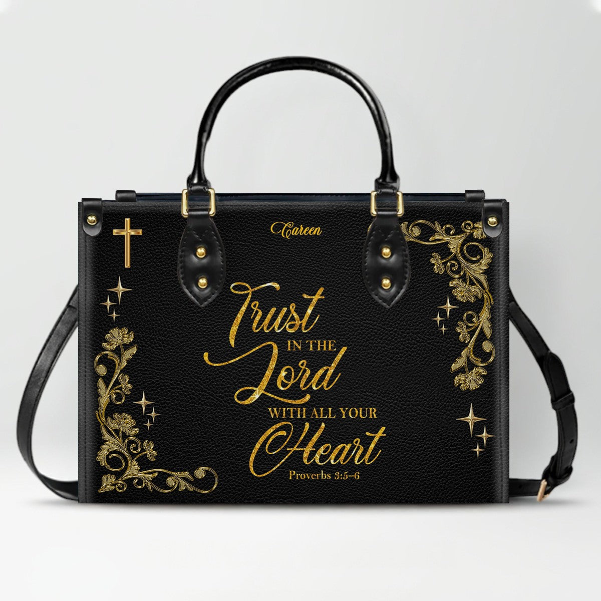 Personalized Christian Leather Handbag