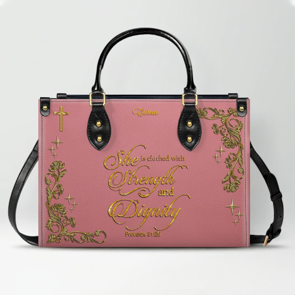 Personalized Christian Leather Handbag