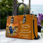 Personalized Blessed Mother Leather Tote Bag
