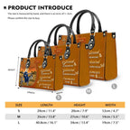 Personalized Blessed Mother Leather Tote Bag