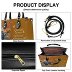 Personalized Blessed Mother Leather Tote Bag