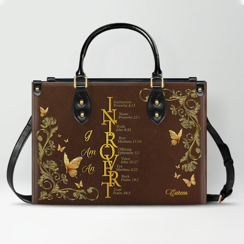 Personalized Biblical Acrostic Leather Tote Bag