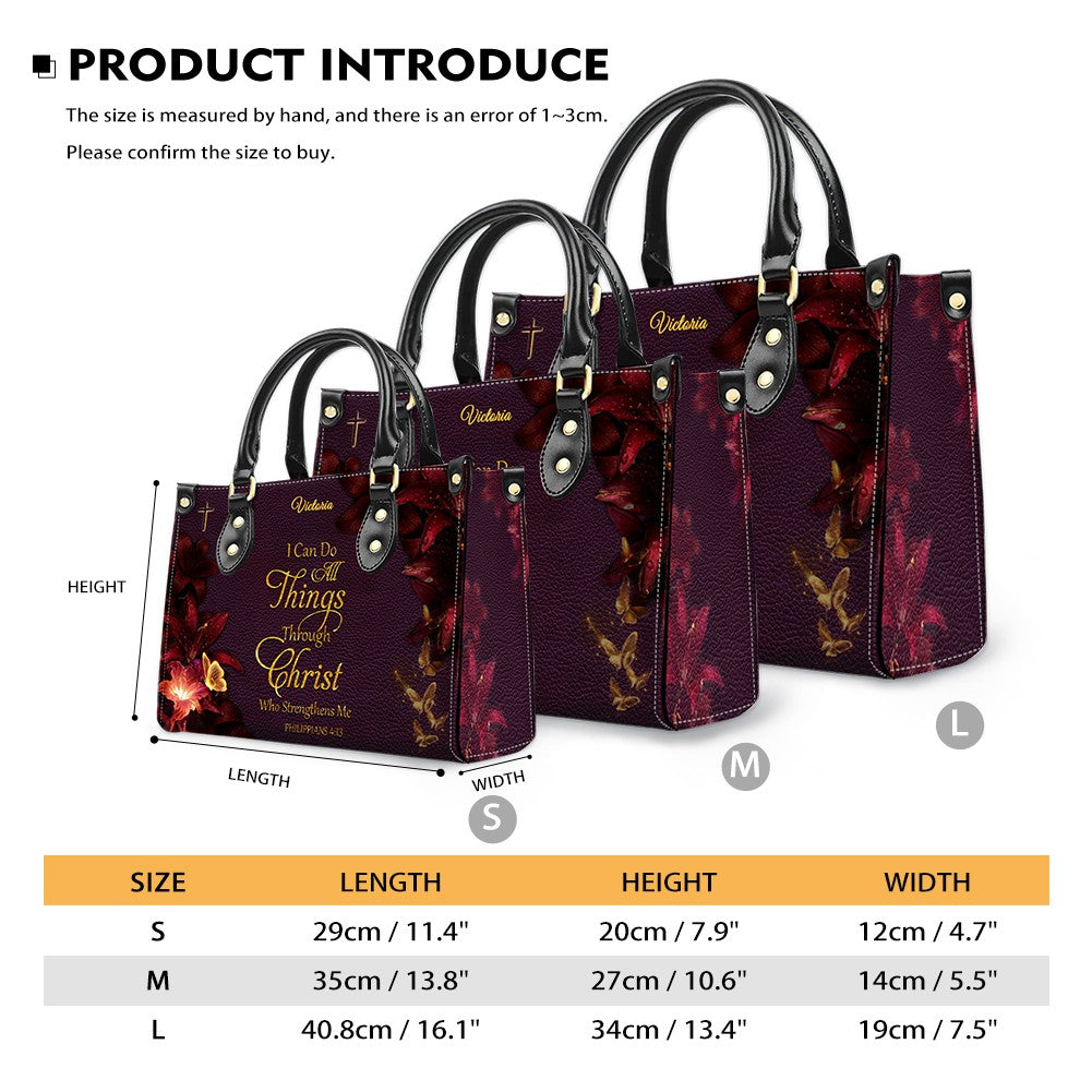 Personalized Christian Leather Handbag