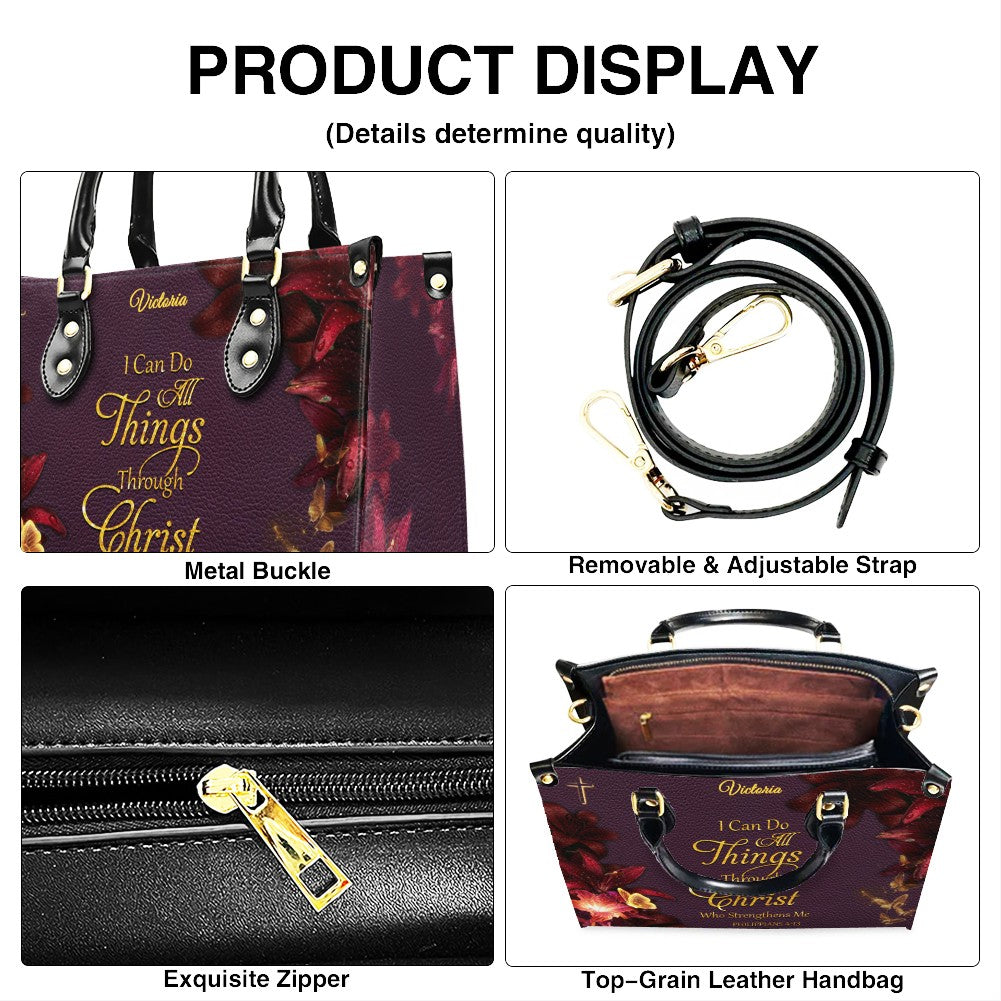 Personalized Christian Leather Handbag