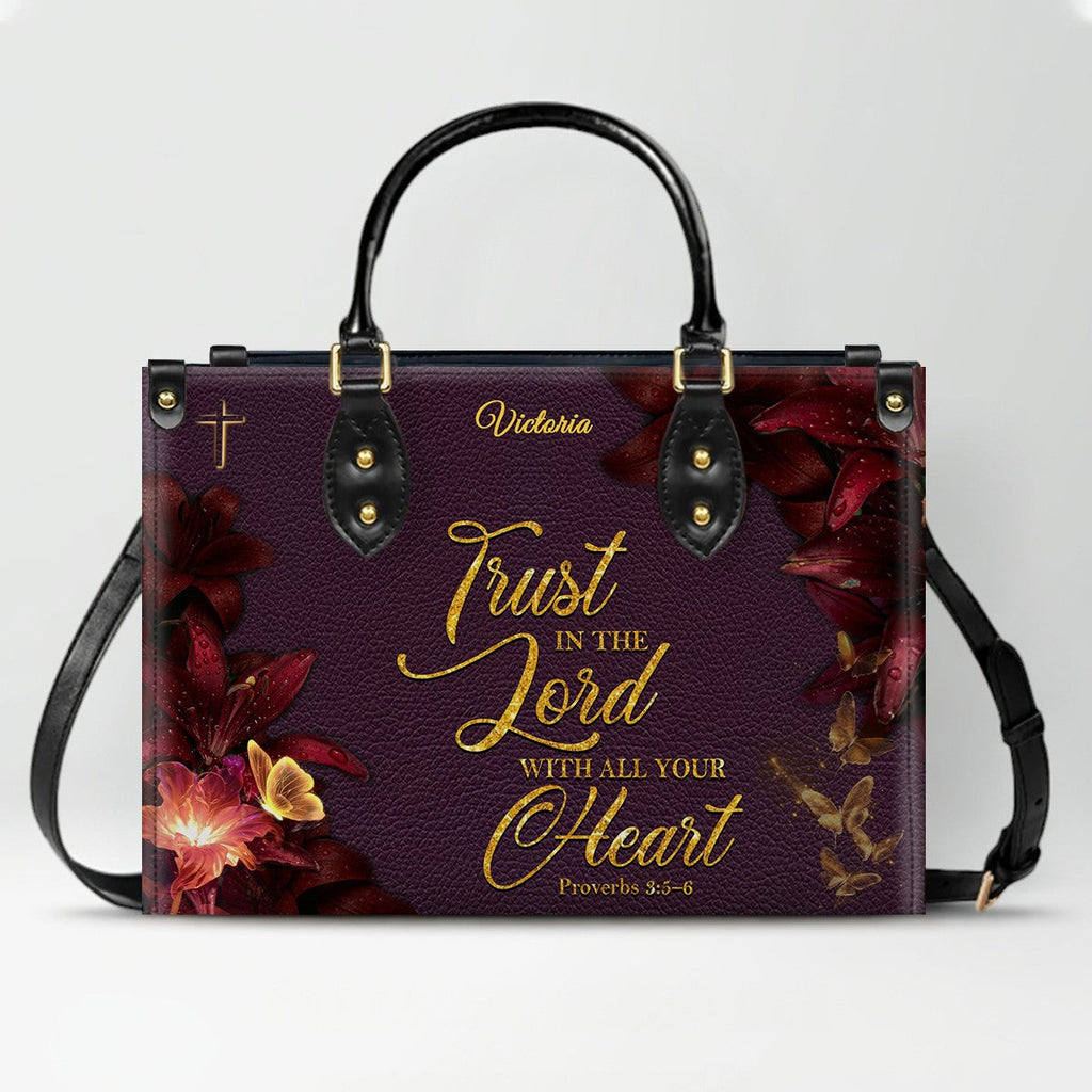 Personalized Christian Leather Handbag