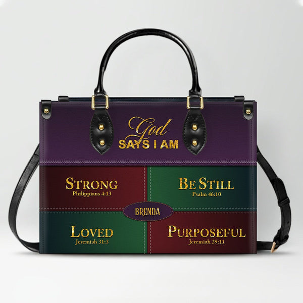 Personalized Christian Women Leather Handbag