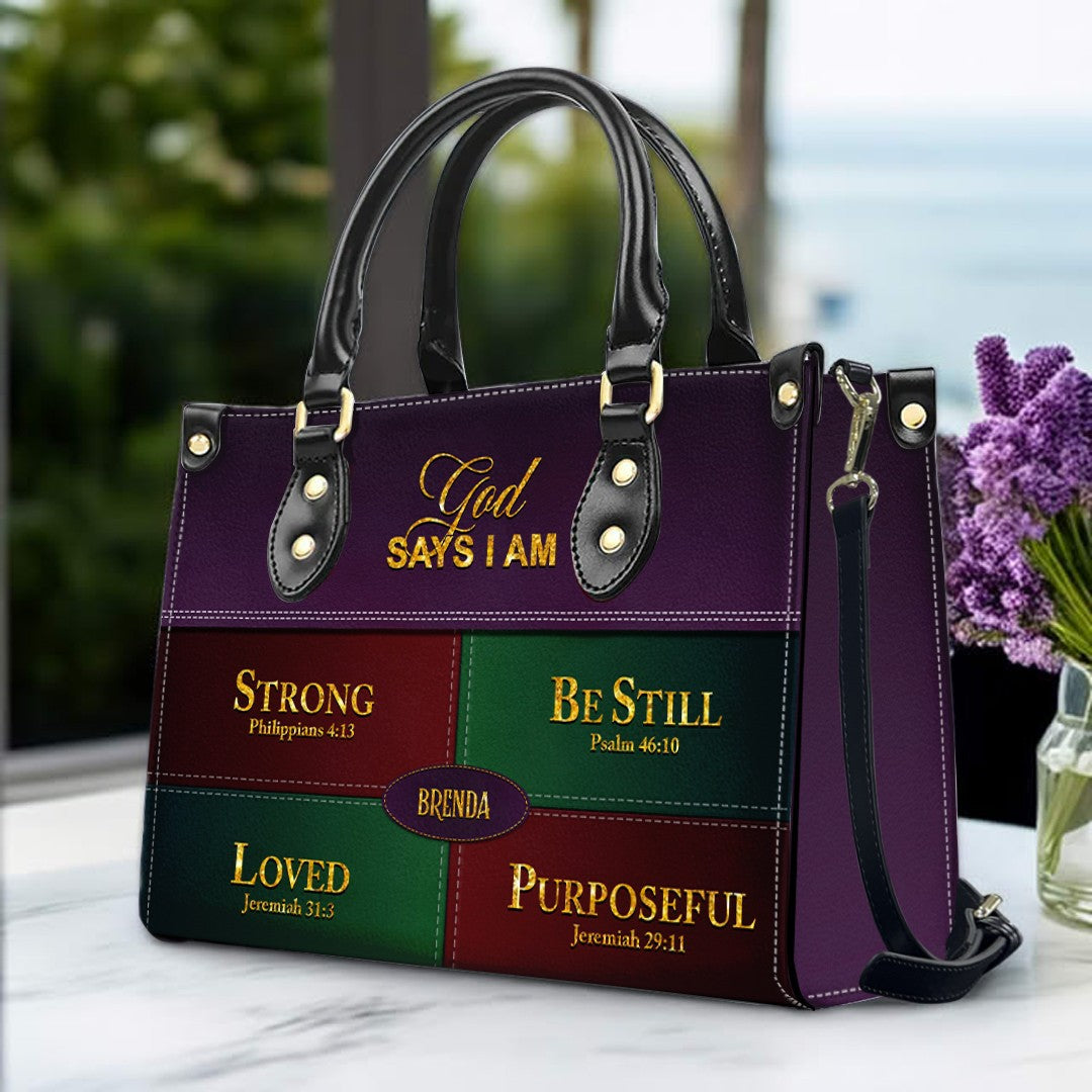 Personalized Christian Women Leather Handbag