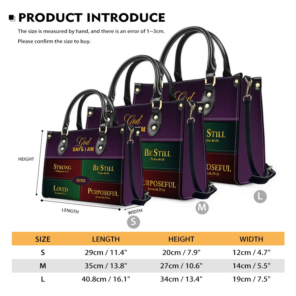 Personalized Christian Women Leather Handbag
