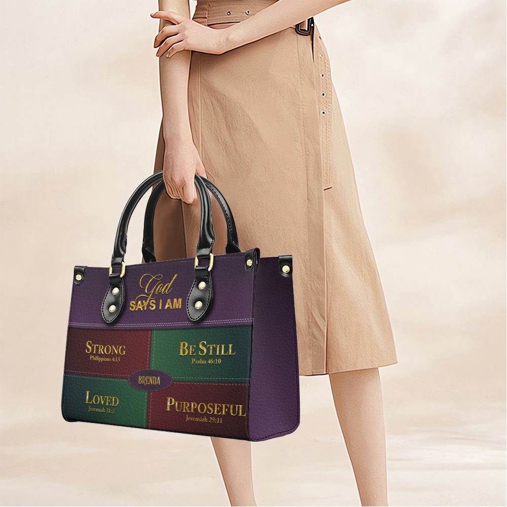 Personalized Christian Women Leather Handbag