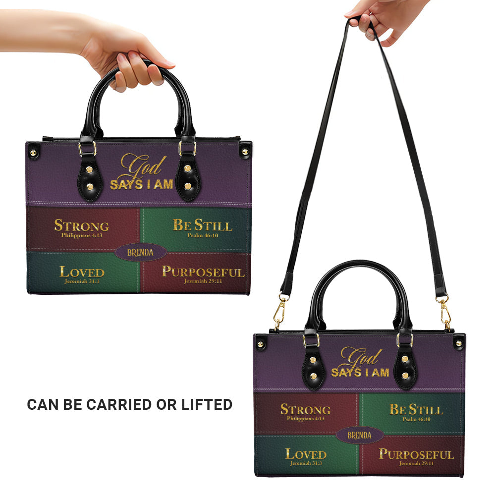 Personalized Christian Women Leather Handbag