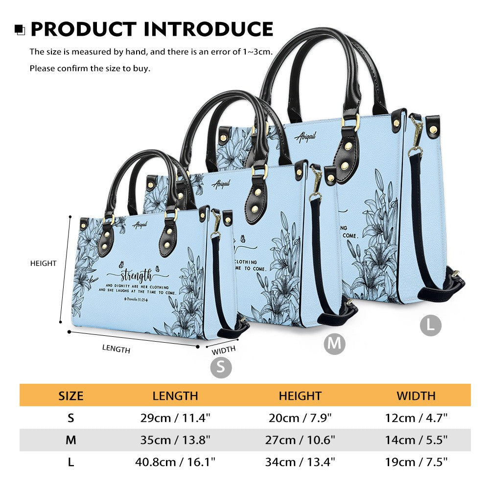 Personalized Blue Leather Handbag & Wallet Set