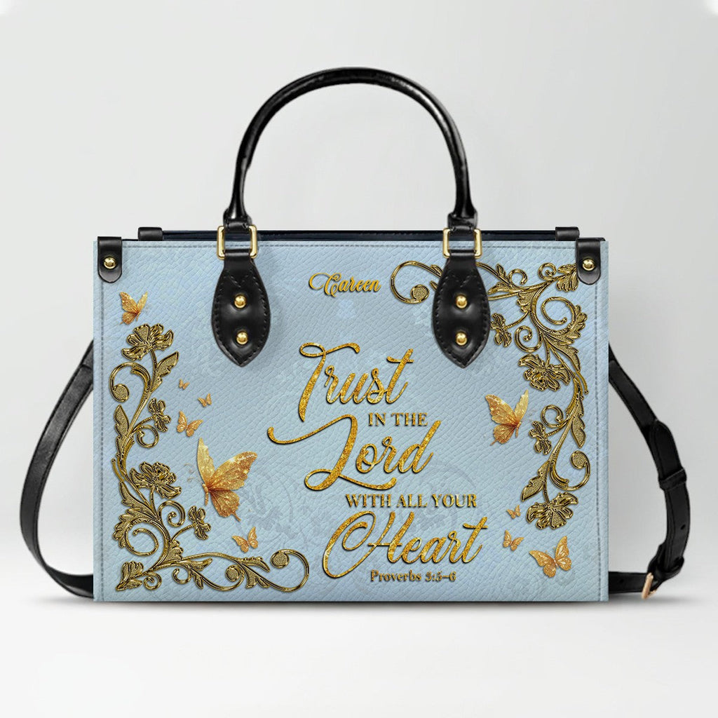 Personalized Bible Verse Leather Handbag