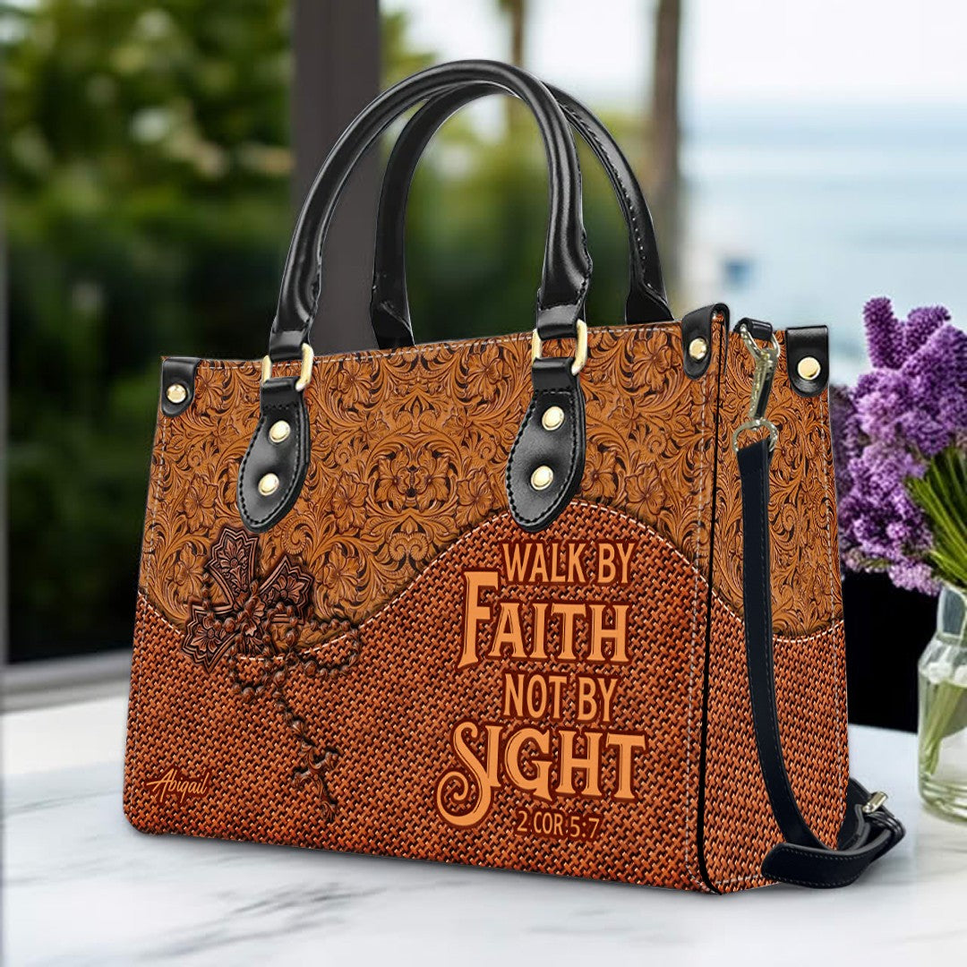 Personalized Christian Western Leather Tote Bag