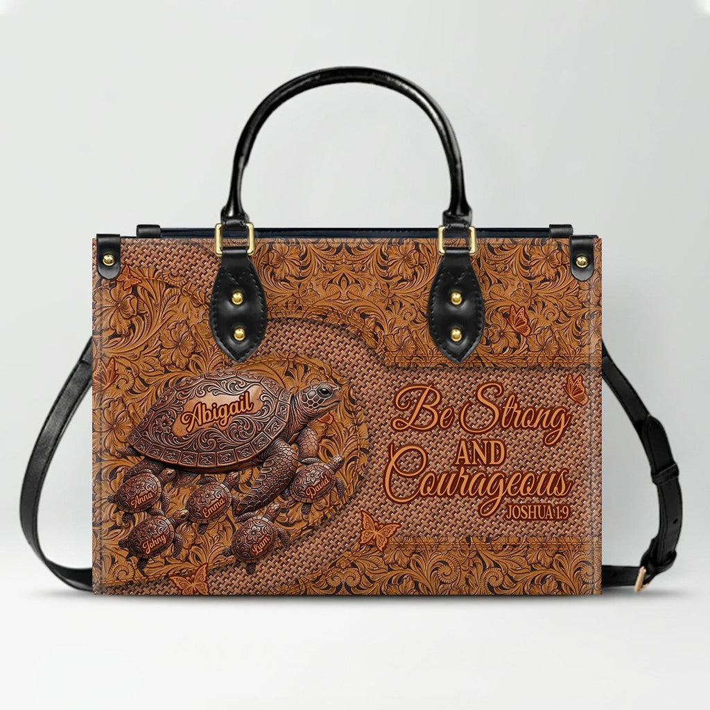 Personalized Western Turtle Leather Handbag