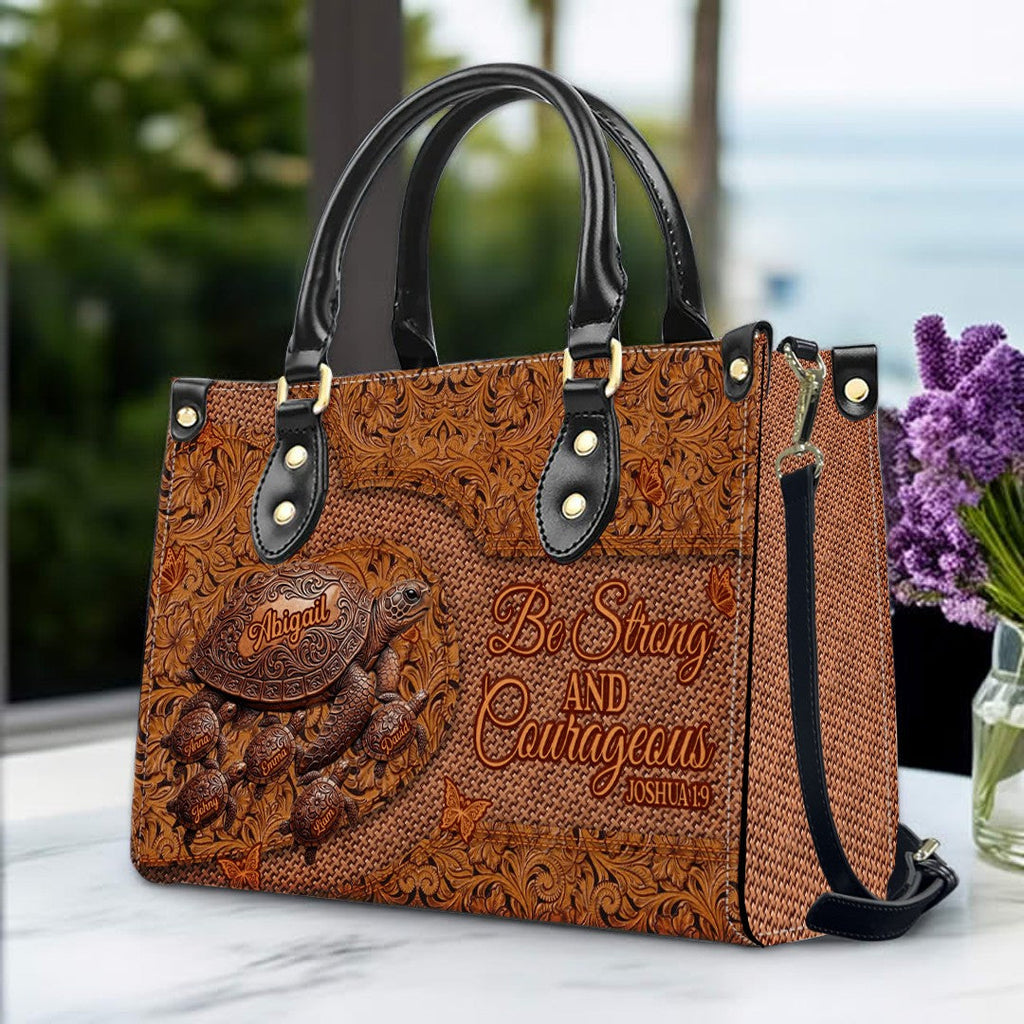 Personalized Western Turtle Leather Handbag