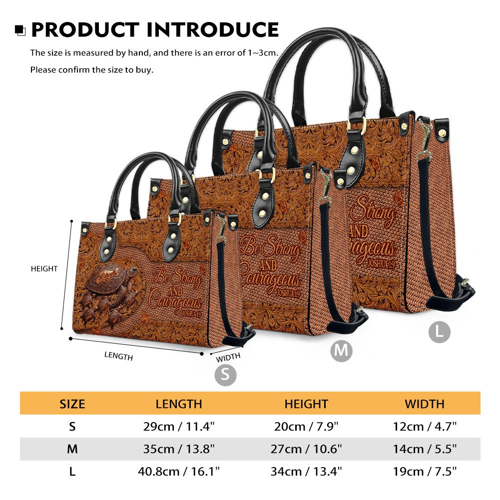 Personalized Western Turtle Leather Handbag