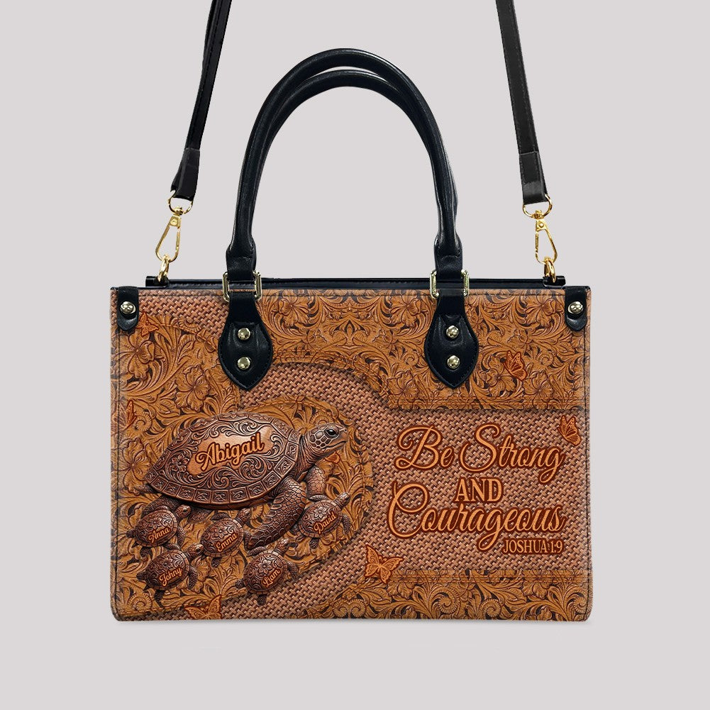 Personalized Western Turtle Leather Handbag