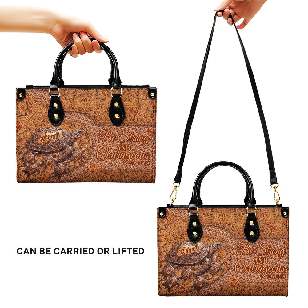 Personalized Western Turtle Leather Handbag