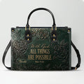 Personalized Bible Verse Leather Handbag