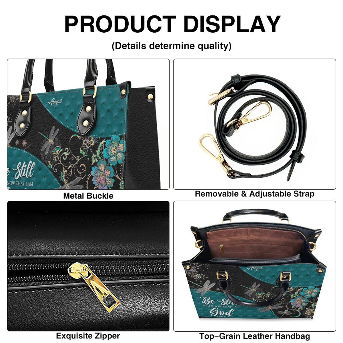 Personalized Christian Leather Handbag