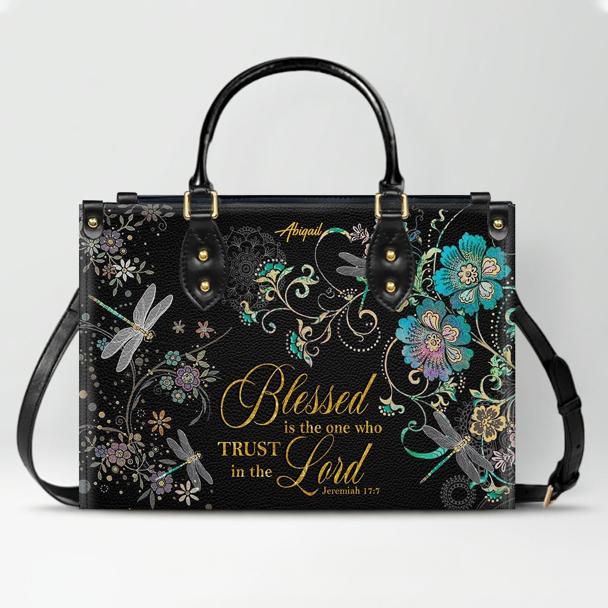 Personalized Christian Leather Handbag
