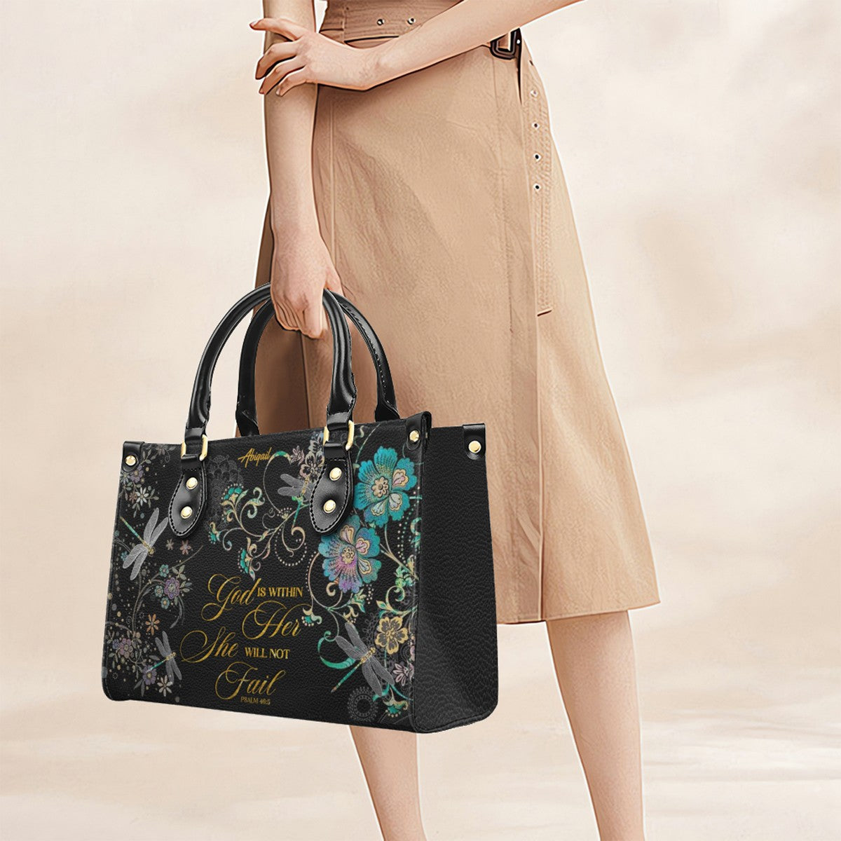 Personalized Christian Leather Handbag